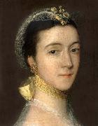 Detail of Portrait of Sarah,Mrs Tobias Rustat Thomas Gainsborough